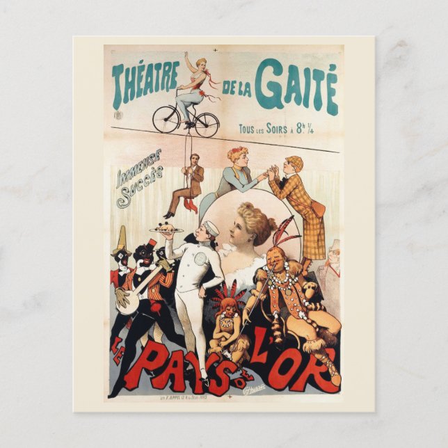 Lámina de papel de decoupage de cartel antiguo de  (Anverso)
