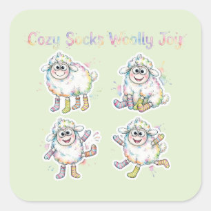 Lámina de pegatinas Cozy Socks Woolly Joy, Salpica