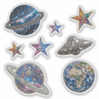 Lámina de Pegatinas de Arte de Diamantes Galaxia B