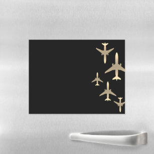 Lámina De Pizarra Blanca Magnética Aviones de oro