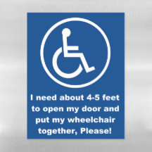 Aviso de la puerta del coche de Handicap