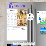 Lámina De Pizarra Blanca Magnética Calendario 2025 Collage de fotos personalizado<br><div class="desc">Cree un calendario de collage de fotografías Dry Erase Magnetic 11x17 Sheet para sus notas con un calendario de 2025 años a la vista y una plantilla de collage de fotos fácil de cargar con 6 imágenes en varias formas y tamaños, tanto horizontales como verticales para alojar una amplia variedad...</div>
