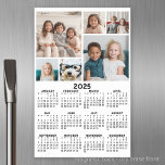Lámina De Pizarra Blanca Magnética Calendario con 6 Collages de fotos - Blanco negro<br><div class="desc">Un artículo muy útil para la escuela o la oficina en el hogar. Un aspecto estándar para tu oficina en el hogar o taquilla de la escuela. Esto muestra una vista de año completo de todas las fechas.</div>