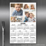 Lámina De Pizarra Blanca Magnética Calendario con 6 Collages de fotos - Blanco negro<br><div class="desc">Un artículo muy útil para la escuela o la oficina en el hogar. Un aspecto estándar para tu oficina en el hogar o taquilla de la escuela. Esto muestra una vista de año completo de todas las fechas. Un artículo muy útil para la escuela o la oficina en el hogar....</div>