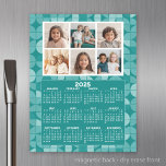 Lámina De Pizarra Blanca Magnética Calendario con 6 fotos - verde azulado patrón de m<br><div class="desc">Añade 6 fotos que han sido recortadas en cuadrados. Un artículo muy útil y divertido para la escuela o la oficina en el hogar. Un calendario estándar para su oficina principal o el casillero de escuela. Esto muestra una vista de año completo de todas las fechas.</div>
