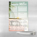 Lámina De Pizarra Blanca Magnética Calendario y notas personalizados de 2024<br><div class="desc">Moderno tablero de planificación de estilos de vida con un fondo de surf/playa divertido, calendario 2024, para hacer lista, lista de compras y secciones de notas. Agregue la redacción de su personalizado a este diseño utilizando los cuadros "Editar esta plantilla de diseño" situados en la parte derecha del elemento, o...</div>