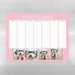 Lámina De Pizarra Blanca Magnética Crear su propio Collage de fotos Rosa 4 Imágenes<br><div class="desc">Utiliza cuatro fotos cuadradas para crear un regalo único y personal. O puedes mantener al cachorro hipster y hacer un keepsake de moda. Si necesita ajustar las imágenes,  haga clic en la herramienta personalizar para realizar cambios.</div>