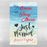 Lámina De Pizarra Blanca Magnética Crucero Stateroom Door Magnet Honeymoon Magnético<br><div class="desc">Marque su crucero de luna de miel con este imán de puertas de Stateroom. Personaliza con tus nombres.</div>