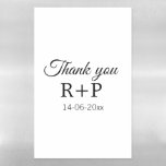 Lámina De Pizarra Blanca Magnética Gracias por añadir el nombre de la pareja fecha de<br><div class="desc">Para amantes como nosotros</div>