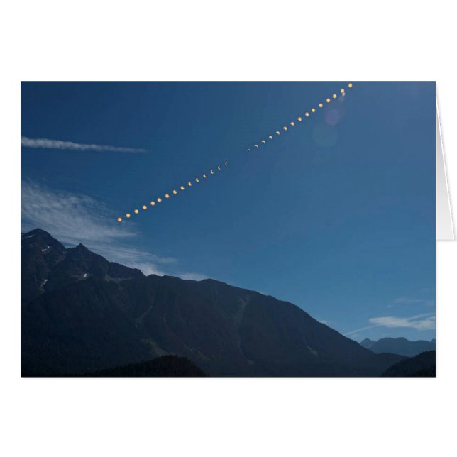 Lámina de tiempo total del eclipse solar de montañ (Anverso (Horizontal))