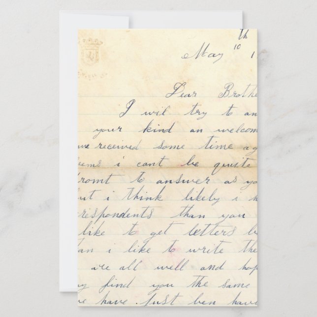 Lámina Dear Brother Scrapbook Paper (Anverso)