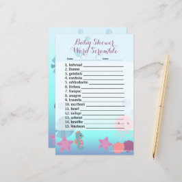 Lámina Debajo del juego de palabras del Chica del mar en 