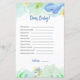 Lámina Debajo del mar Juego de Baby Shower Queridos deseo