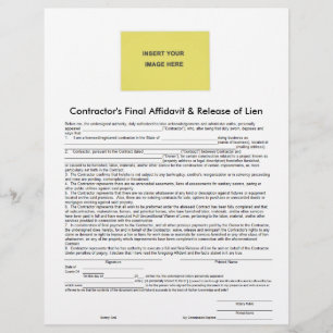 Lámina Declaración jurada final del contratista y liberac