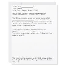 Declaración Legal de Identificación Jurada