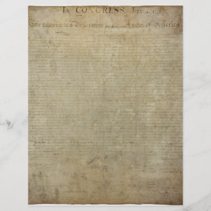 Lámina Declaración original de independencia
