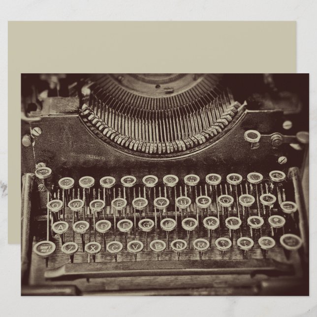 Lámina Decoción de máquina de tono de sepia antigua vinta (Anverso / Reverso)