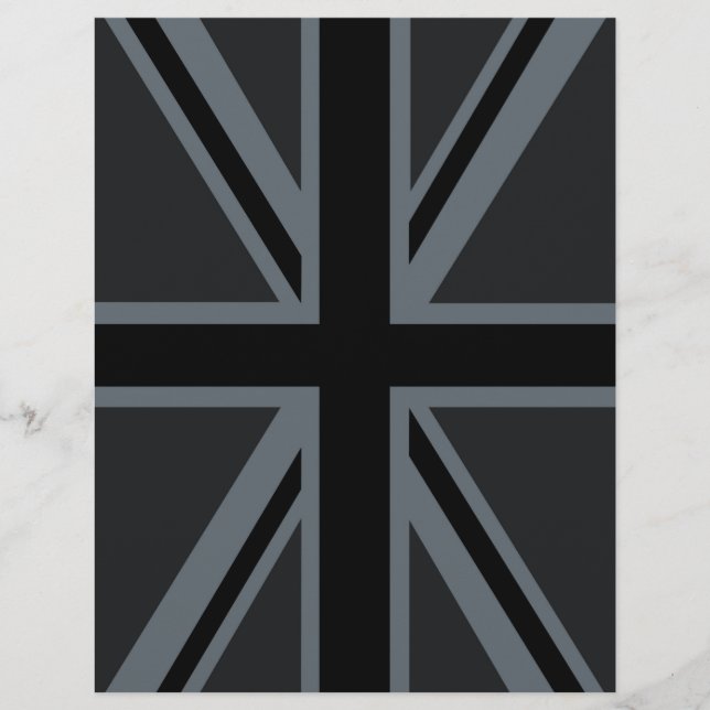 Lámina Decoración de bandera británica de Black Union Jac (Anverso)