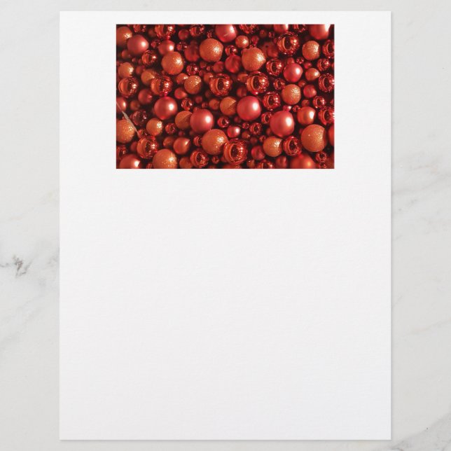 Lámina Decoración de los navidades en tonos rojos (Anverso)