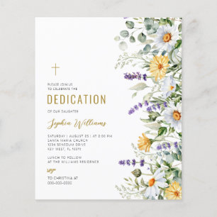 Lámina Dedicación de flores silvestres de manzanilla y eu
