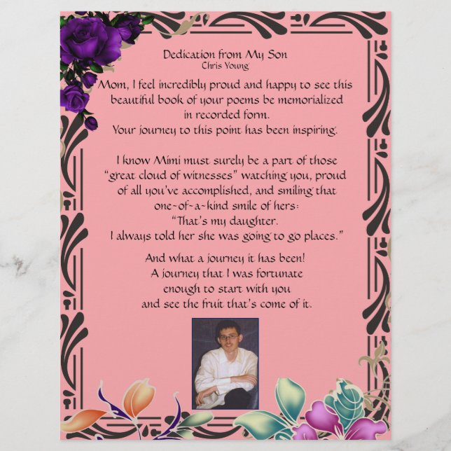 Lámina Dedicación de mi hijo a la Engranada de papel pers (Anverso)