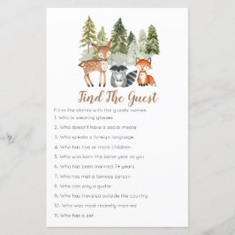 Lámina Deer animal aventura Woodland Encuentra el juego i