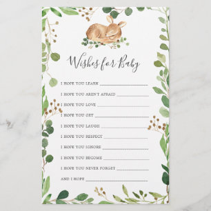 Lámina Deer Baby Shower Quiere Un Bebé