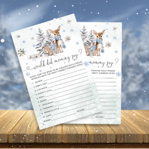 Lámina Deer de bebé lindo ¿Qué dijo mamá del juego de Bab