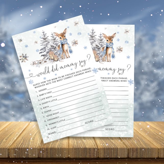 Lámina Deer de bebé lindo ¿Qué dijo mamá del juego de Bab (Subido por el creador)