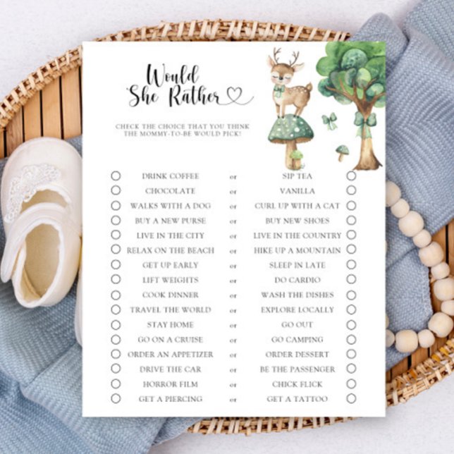 Lámina Deer Preferiría Un Juego De Baby Shower (Subido por el creador)