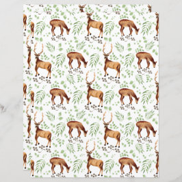 Lámina Deer Scrapbook Paper