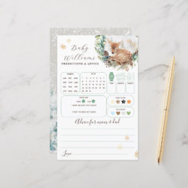 Lámina Deer Winter Woodland Frío fuera del juego de Baby