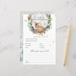 Lámina Deer Winter Woodland Frío fuera del juego de Baby