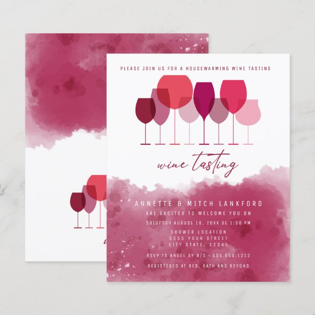 Lámina Degustación de vinos con descuento, calentamiento  (Anverso / Reverso)