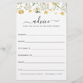 Lámina Delicado consejo de flores silvestres amarillas pa