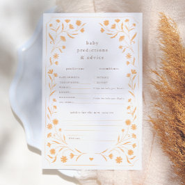 Lámina Delicate juego de consejos de predicción de Baby S