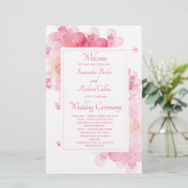 Lámina Delicate Watercolor Floral Wedding Program