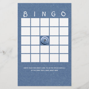 Lámina Denim Cute como bingo botón