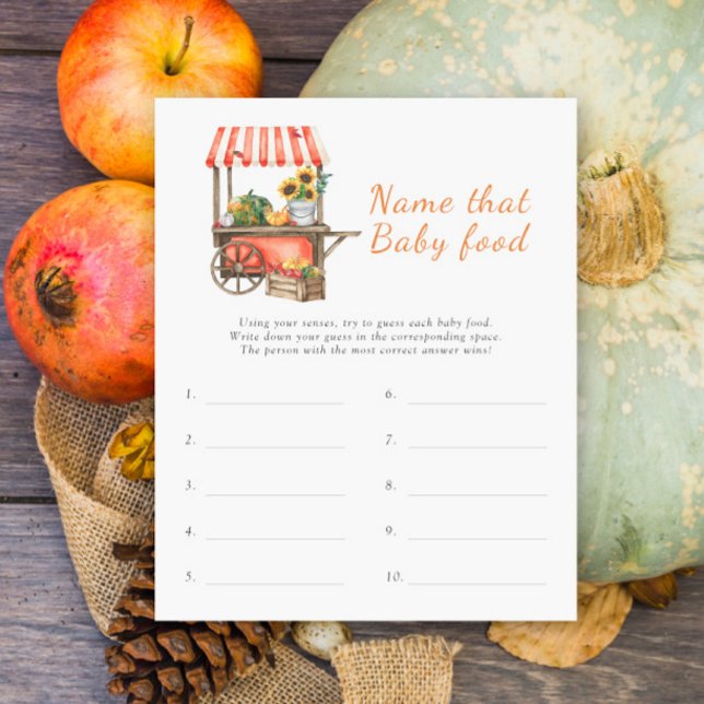 Lámina Denomine esa comida para bebé - Ducha para bebé de (Subido por el creador)