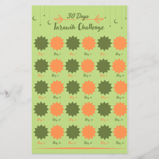 Lámina Desafío de las oraciones de Tarawih