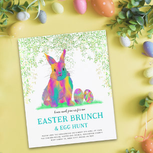 Lámina Desayuno de búsqueda de huevos de Pascua Conejo li