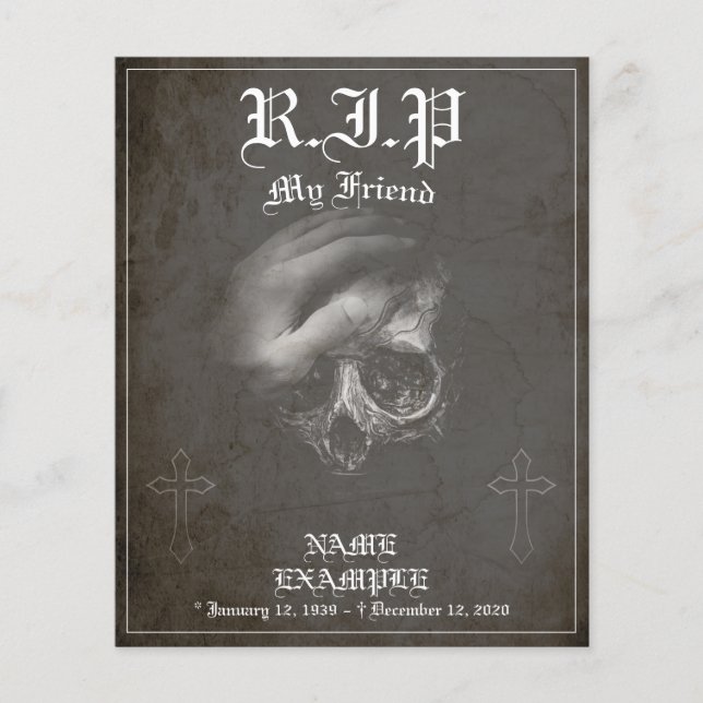 Lámina Descansa en paz mi amigo - vintage (Anverso)