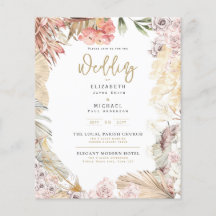 Descarga digital de la invitación a bodas BOHO par