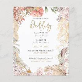Lámina Descarga digital de la invitación a bodas BOHO par