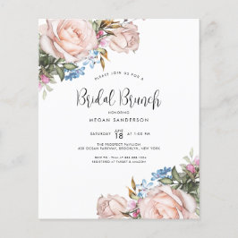 Lámina Descuento Invitación floral de Brunch de novia