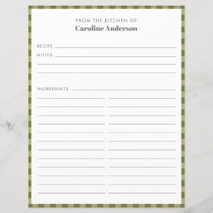 Lámina Desde La Cocina   Receta verde oliva Plage Inserta