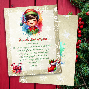 Lámina Desde la mesa de Santa para los niños   Anime Boy 