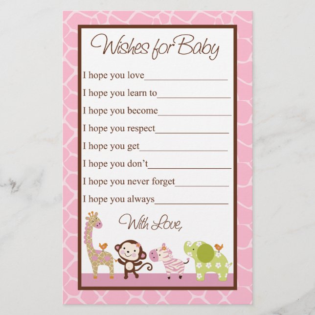 Lámina Deseos de animales Jill/Chicas de la selva para Ba (Anverso)