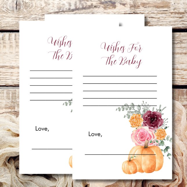 Lámina Deseos de caza de bebé caída calabaza burgundy ros (Subido por el creador)