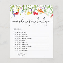 Lámina Deseos de flores silvestres para el juego Baby Bab